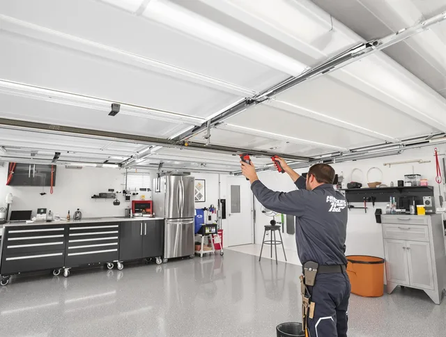 Overhead garage door repair service by Mount Holly Garage Door Repair in Mount Holly